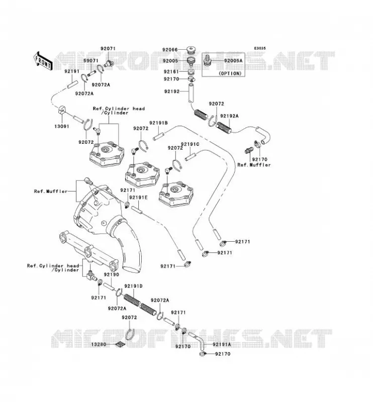 REFROIDISSEMENT Kawasaki JET SKI 1200 2004 JET SKI 1200 STX-R  JT1200-C1
