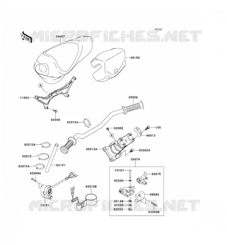 GUIDON Kawasaki JET SKI 1500 2008 JET SKI STX-15F  JT1500A8F