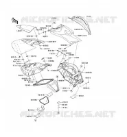 PIECE COQUE MILIEU pour Kawasaki JET SKI ULTRA 250X 2007