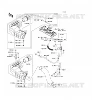 SILENCIEUX ADMISSION pour Kawasaki JET SKI ULTRA 250X 2007