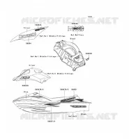 STICKER(BLEU) pour Kawasaki JET SKI ULTRA 250X 2007