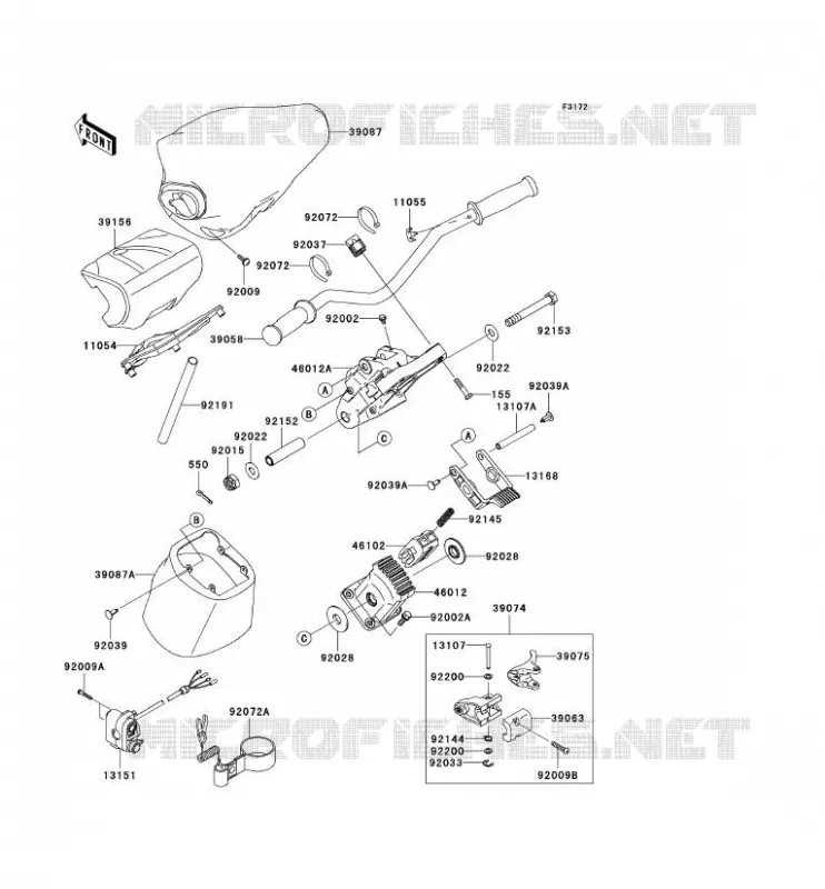 GUIDON Kawasaki JET SKI 1500 2008 JET SKI ULTRA 250X  JT1500B8F