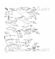 PIECE COQUE AV pour Kawasaki JET SKI ULTRA LX 2007