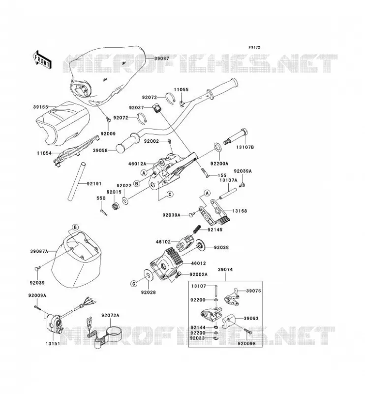 GUIDON Kawasaki JET SKI 1500 2009 JET SKI ULTRA LX  JT1500G9F