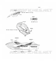 STICKER(BLEU) pour Kawasaki JET SKI ULTRA 300X 2012