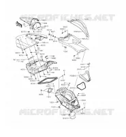 PIECE COQUE MILIEU pour Kawasaki JET SKI ULTRA LX 2013