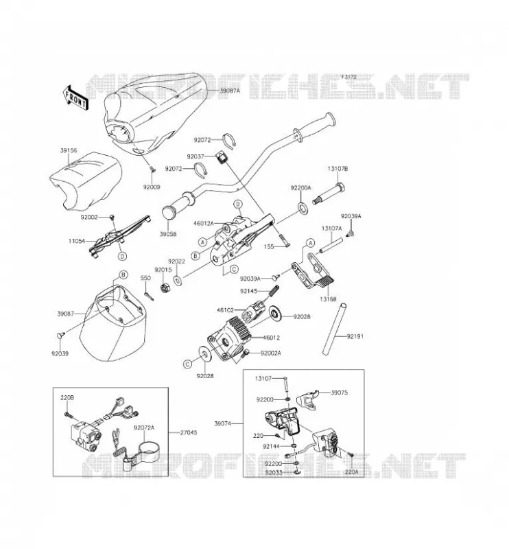 GUIDON Kawasaki JET SKI 1500 2014 JET SKI ULTRA 310X  JT1500PEF
