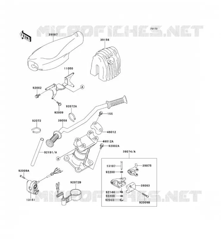 GUIDON Kawasaki JET SKI 900 2000 JET SKI 900 STX  JT900-B2