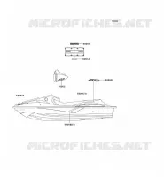 STICKER(WHITE) pour Kawasaki JET SKI 900 STX 2005