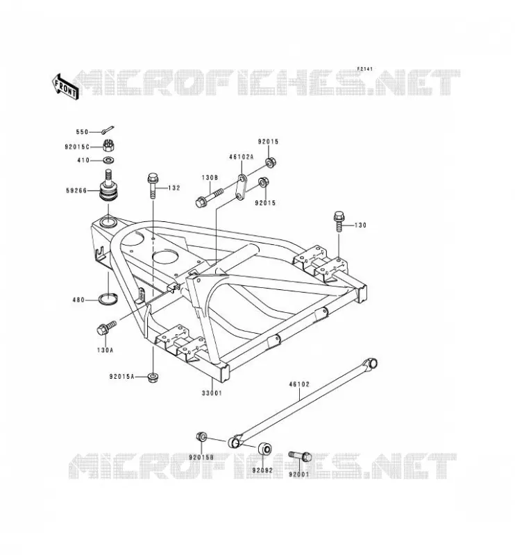 BRAS OSCILLANT Kawasaki SSV 300 1995 MULE 500  KAF300-B1