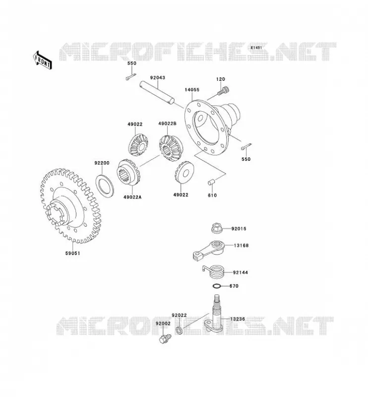 DIFFERENTIEL Kawasaki SSV 300 no_year MULE 500  KAF300-B1