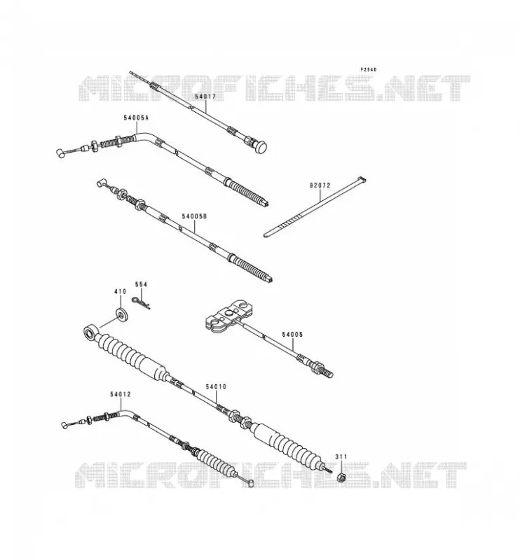 CABLES Kawasaki SSV 300 1996 MULE 500  KAF300-B2