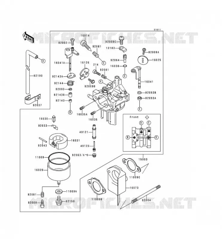 CARBURATEUR Kawasaki SSV 300 1996 MULE 500  KAF300-B2