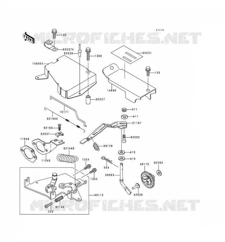 CONTROLE Kawasaki SSV 300 1996 MULE 500  KAF300-B2