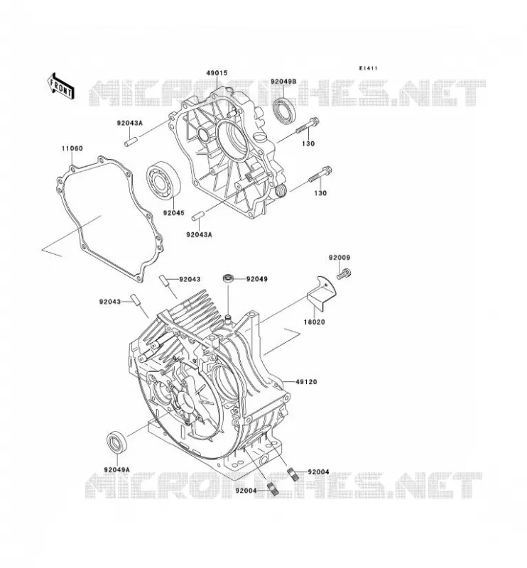 CARTER MOTEUR(S) Kawasaki SSV 300 no_year MULE 500  KAF300-B2