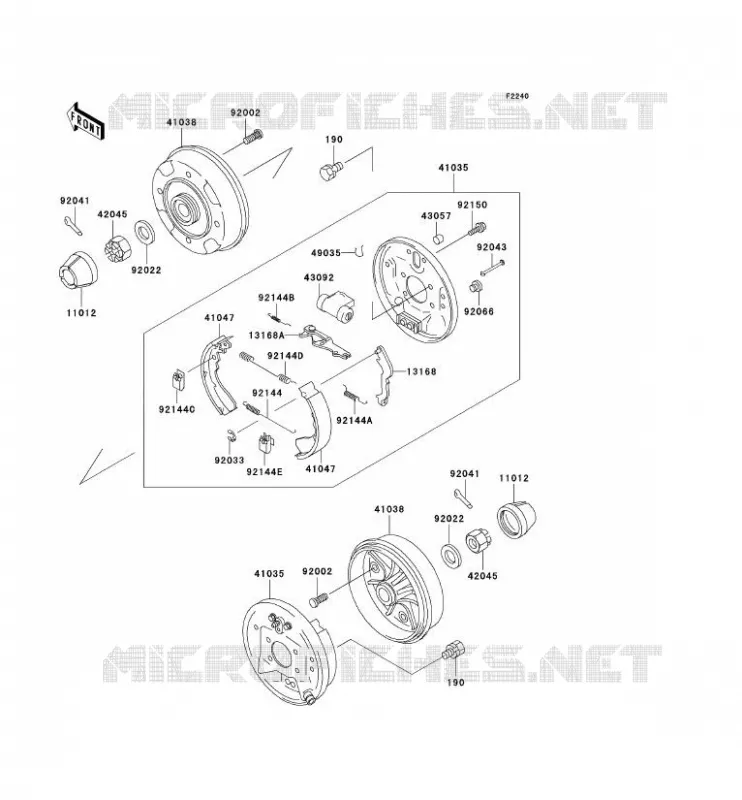 MOYEU ARRIERE/FREIN Kawasaki SSV 300 no_year MULE 550  KAF300-C1