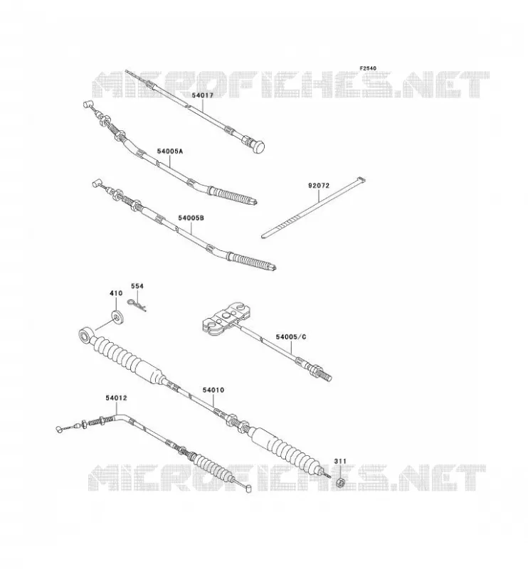 CABLES Kawasaki SSV 300 no_year MULE 550  KAF300-C2