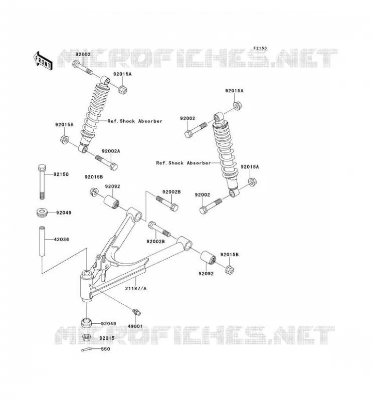 SUSPENSION Kawasaki SSV 300 1999 MULE 550  KAF300-C3