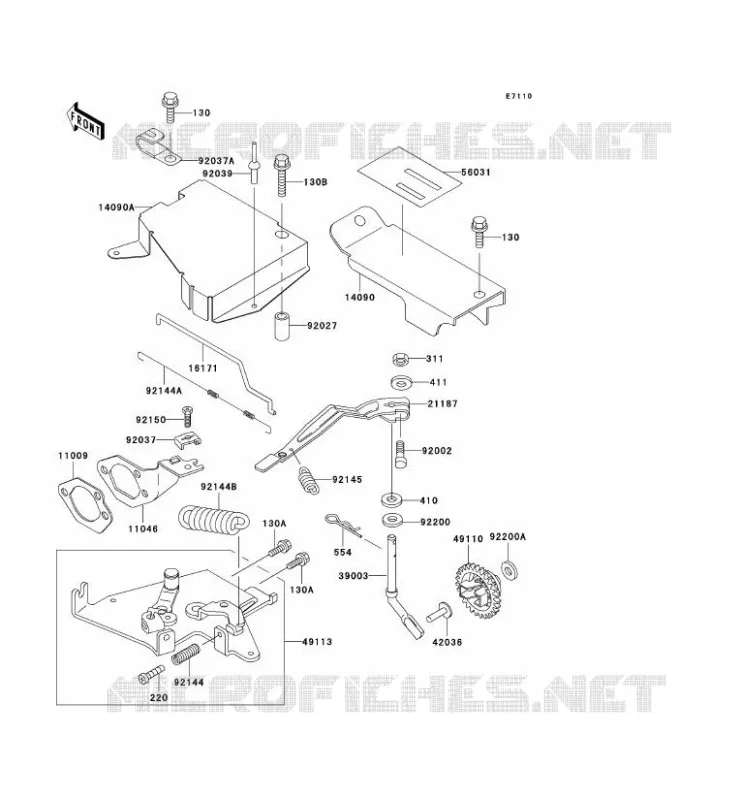 CONTROLE Kawasaki SSV 300 no_year MULE 550  KAF300-C3