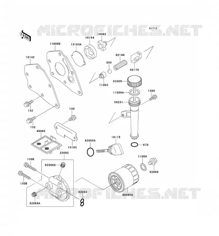 POMPE A HUILE/FILTRE &Agrave; HUILE Kawasaki SSV 300 no_year MULE 550  KAF300-C3