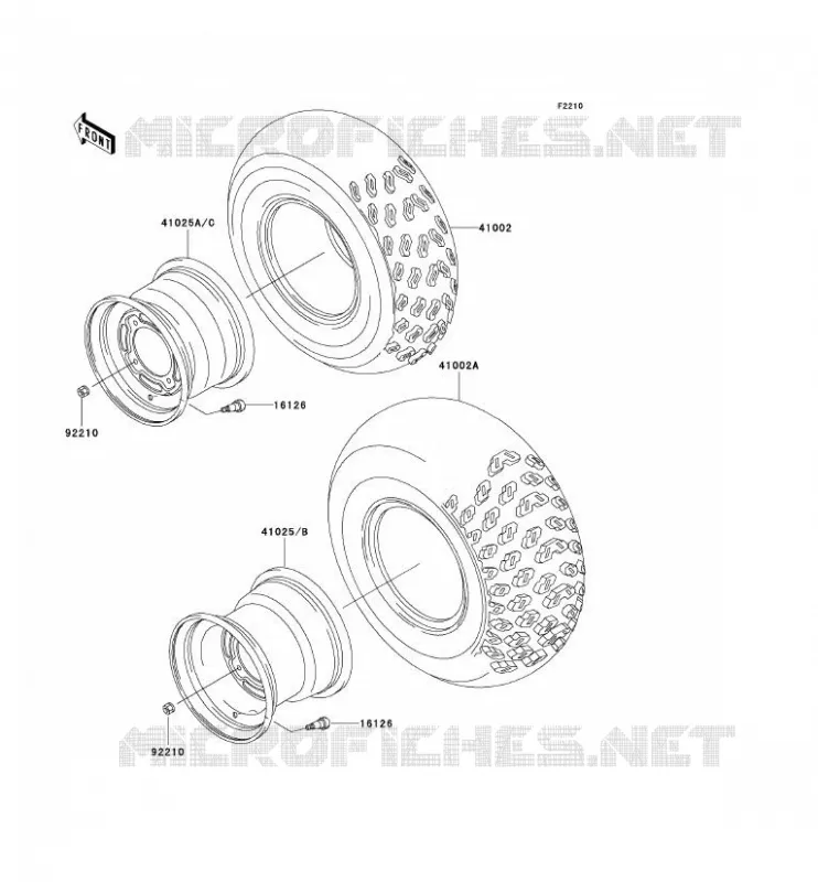 ROUE/PNEUS Kawasaki SSV 300 no_year MULE 550  KAF300-C3