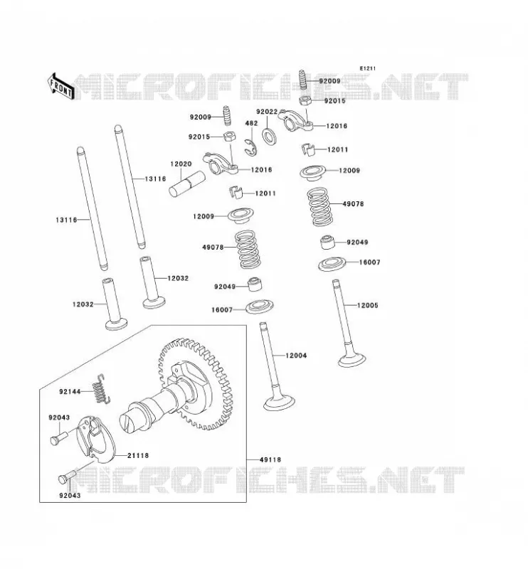 SOUPAPE/ARBRE A CAME Kawasaki SSV 300 no_year MULE 550  KAF300-C3