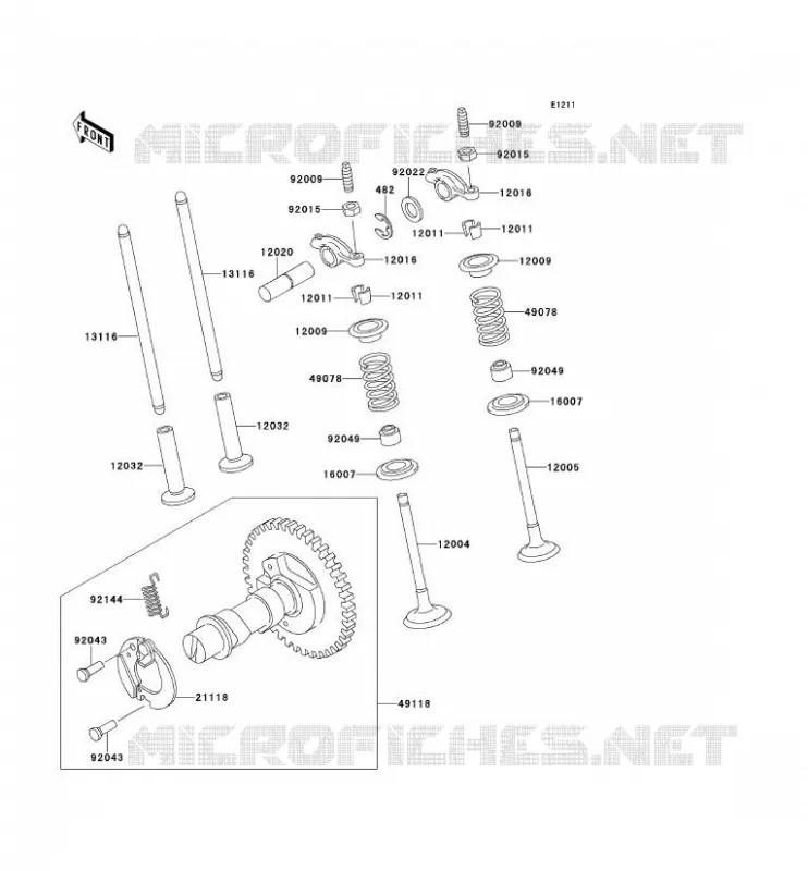 SOUPAPE/ARBRE A CAME Kawasaki SSV 300 2000 MULE 550  KAF300-C4