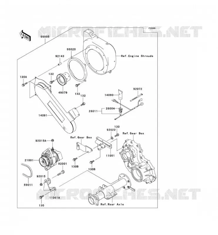 PIECE EN OPTION Kawasaki SSV 300 no_year MULE 550  KAF300-C4