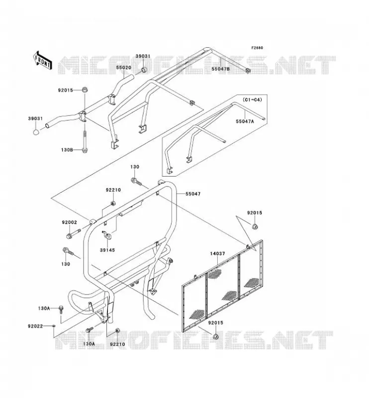 PROTECTION(S) Kawasaki SSV 300 2001 MULE 550  KAF300-C5