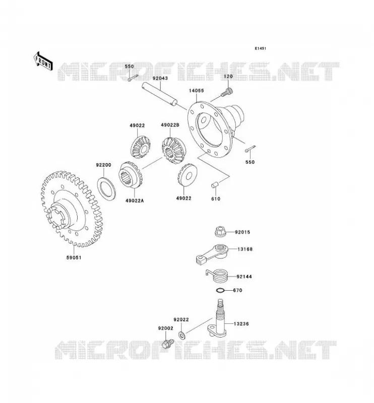 DIFFERENTIEL Kawasaki SSV 300 no_year MULE 550  KAF300-C6