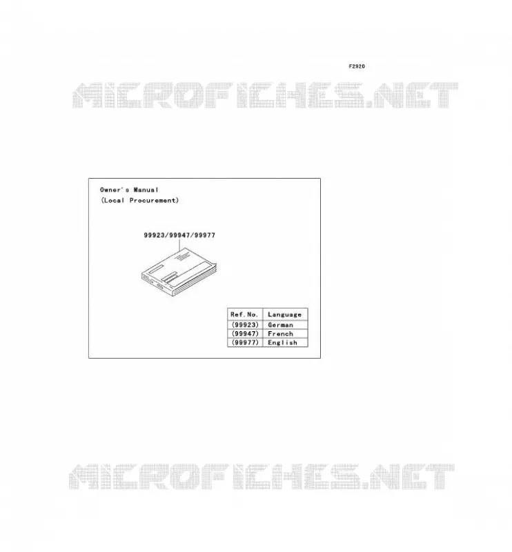 MANUEL Kawasaki SSV 300 2004 MULE 550  KAF300-C7