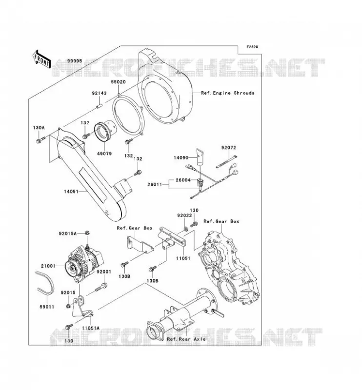 PIECE EN OPTION Kawasaki SSV 300 no_year MULE 520  KAF300-D1
