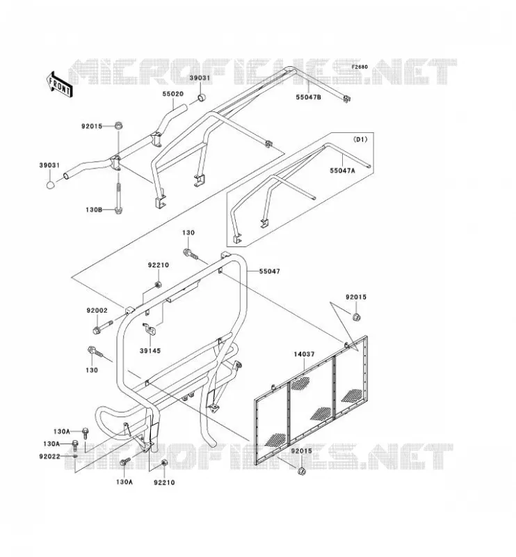 PROTECTION(S) Kawasaki SSV 300 no_year MULE 520  KAF300-D2