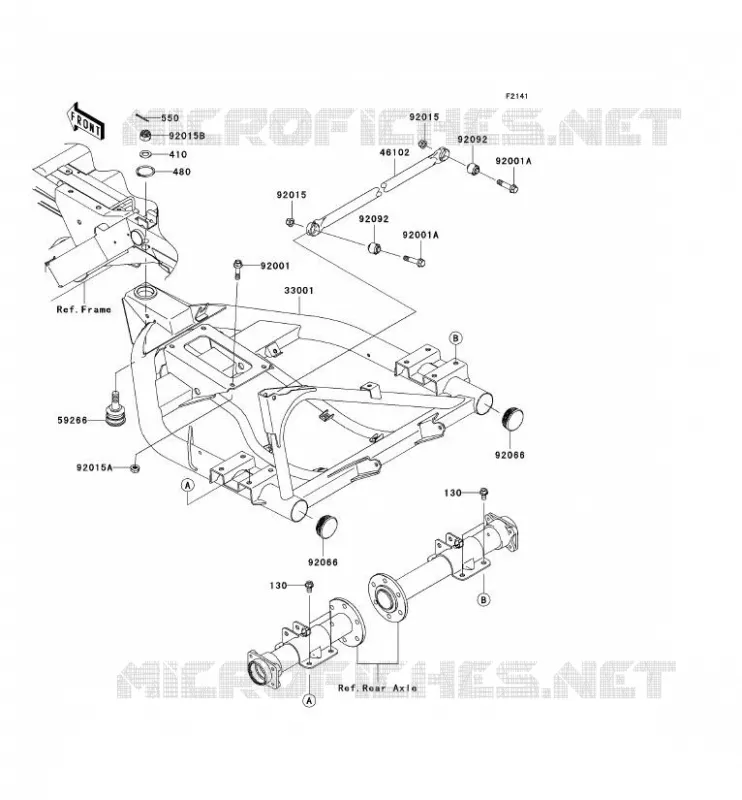 BRAS OSCILLANT Kawasaki SSV 400 2005 MULE 610 4X4  KAF400-A1