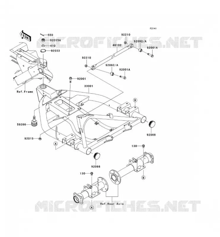 BRAS OSCILLANT Kawasaki SSV 400 2006 MULE 610 4X4  KAF400A6F