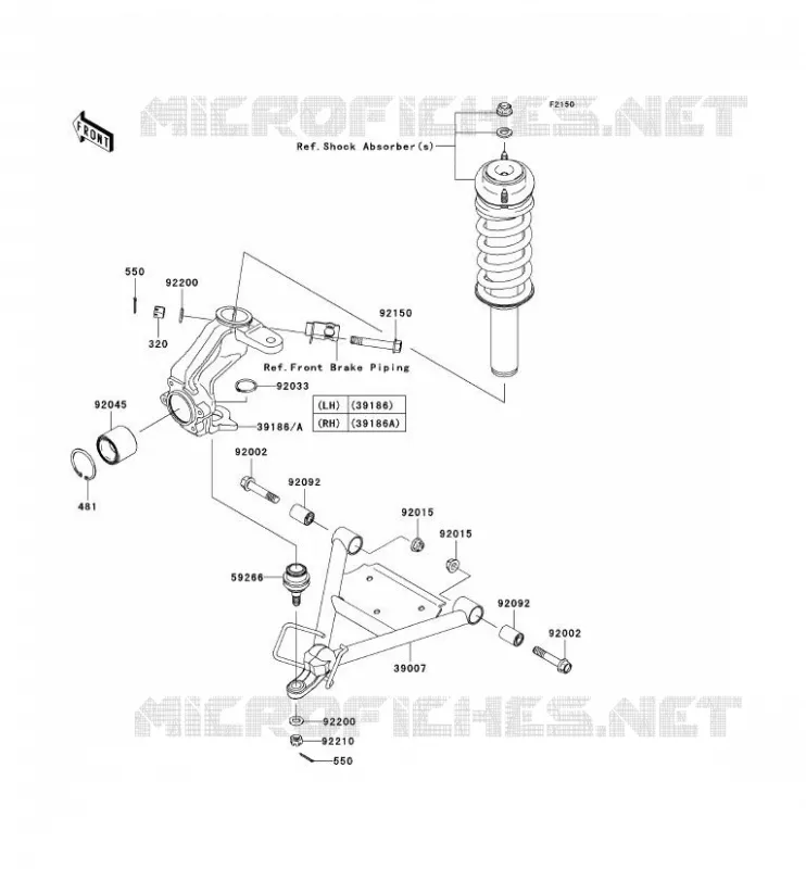 SUSPENSION Kawasaki SSV 400 2006 MULE 610 4X4  KAF400A6F