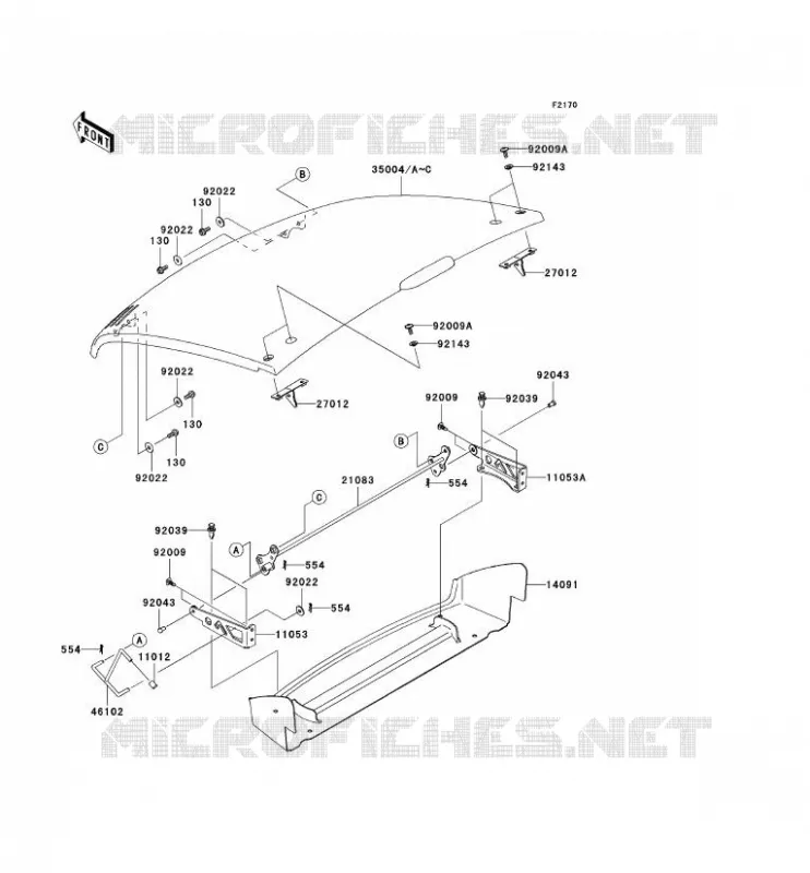 GARDE BOUE Kawasaki SSV 400 2006 MULE 610 4X4  KAF400A6F