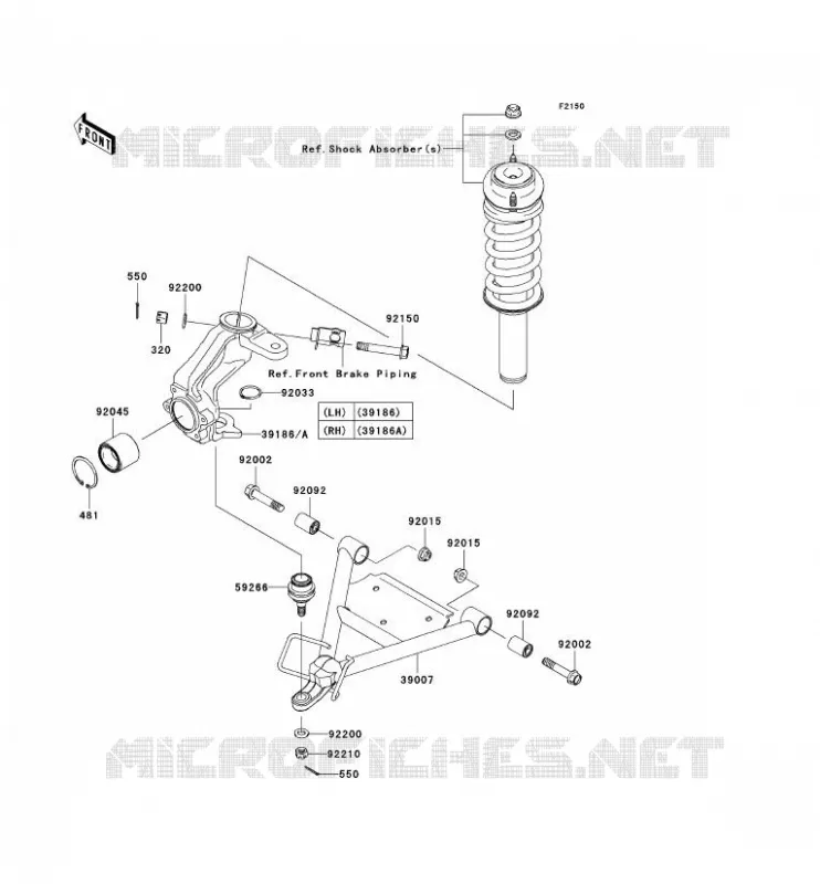 SUSPENSION Kawasaki SSV 400 2006 MULE 610 4X4  KAF400A6F