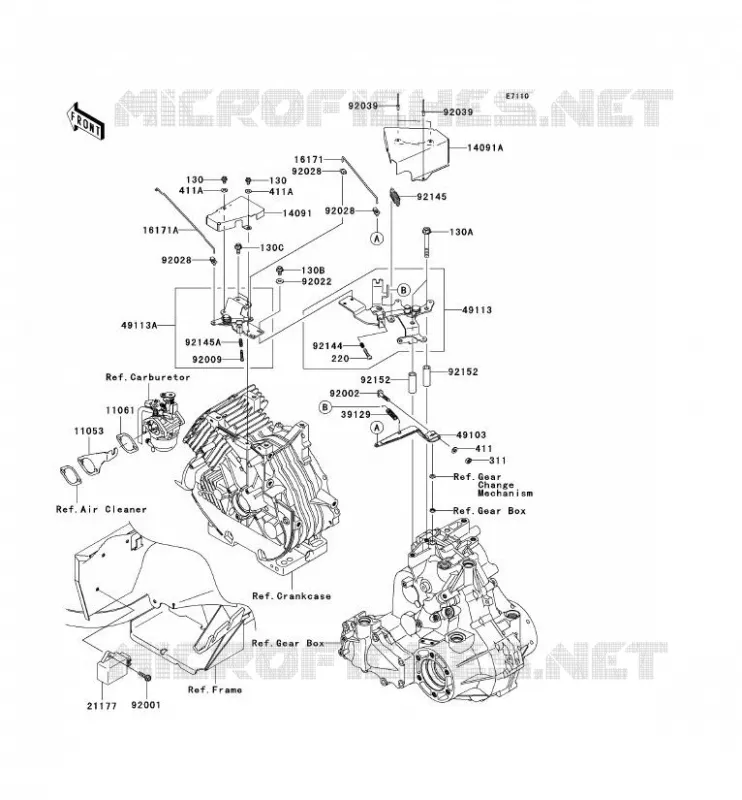 CONTROLE Kawasaki SSV 400 2007 MULE 610 4X4  KAF400A7F