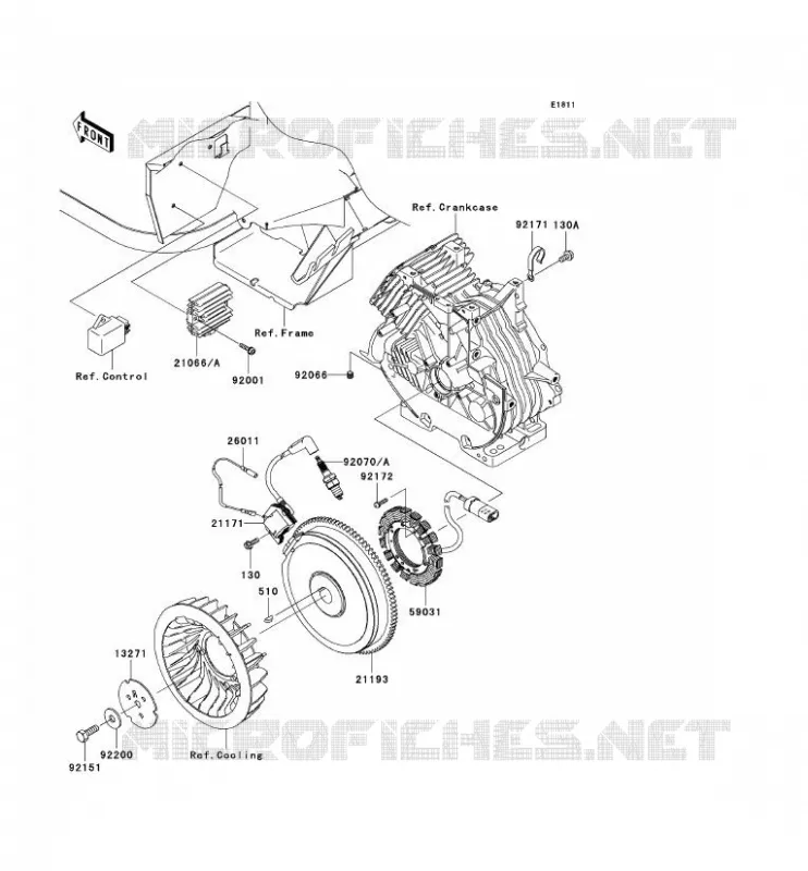 GENERATEUR/BOBINE Kawasaki SSV 400 2007 MULE 610 4X4  KAF400A7F