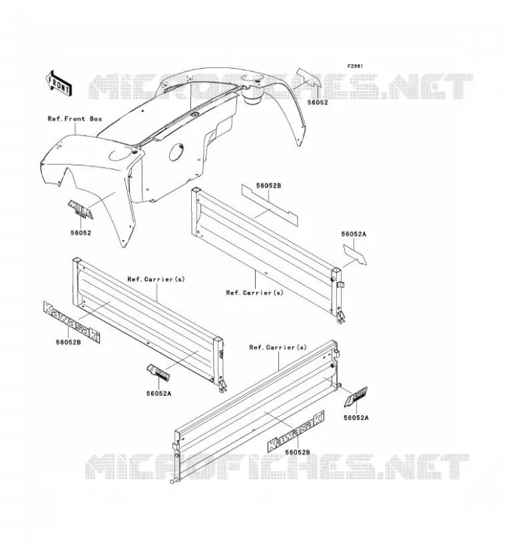 STICKER Kawasaki SSV 400 2007 MULE 610 4X4  KAF400A7F