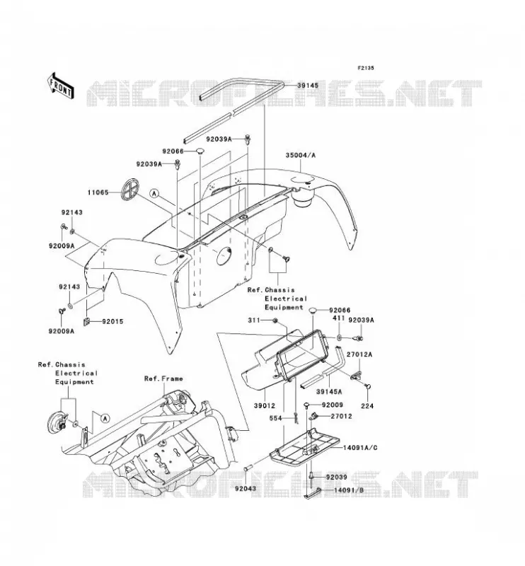 BOITE AVANT Kawasaki SSV 400 2008 MULE 610 4X4  KAF400A8F