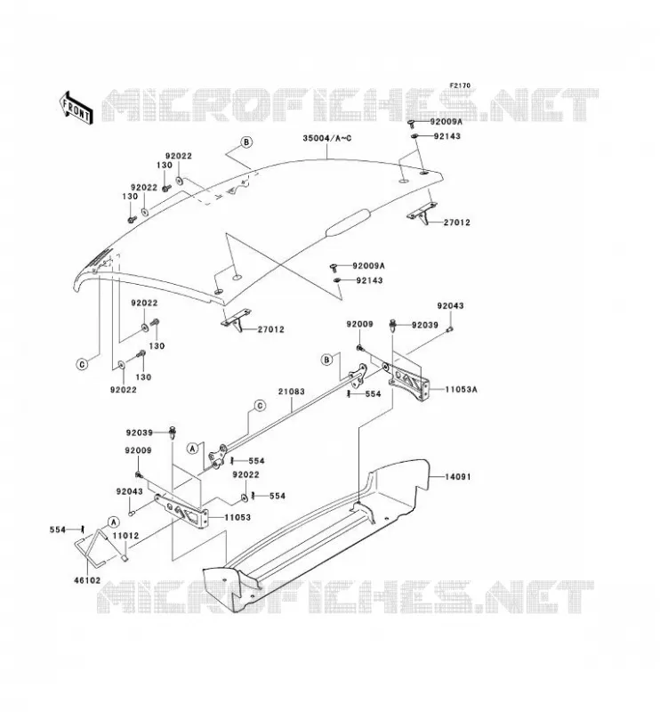 GARDE BOUE Kawasaki SSV 400 2008 MULE 610 4X4  KAF400A8F