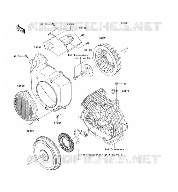 REFROIDISSEMENT Kawasaki SSV 400 2008 MULE 610 4X4  KAF400A8F