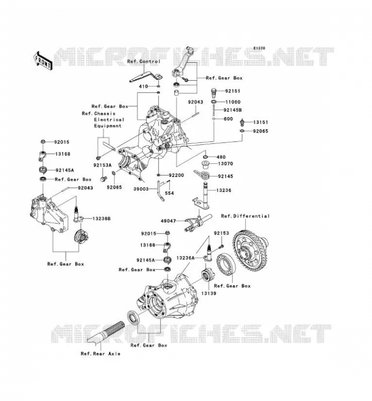 SELECTEUR Kawasaki SSV 400 2008 MULE 610 4X4  KAF400A8F