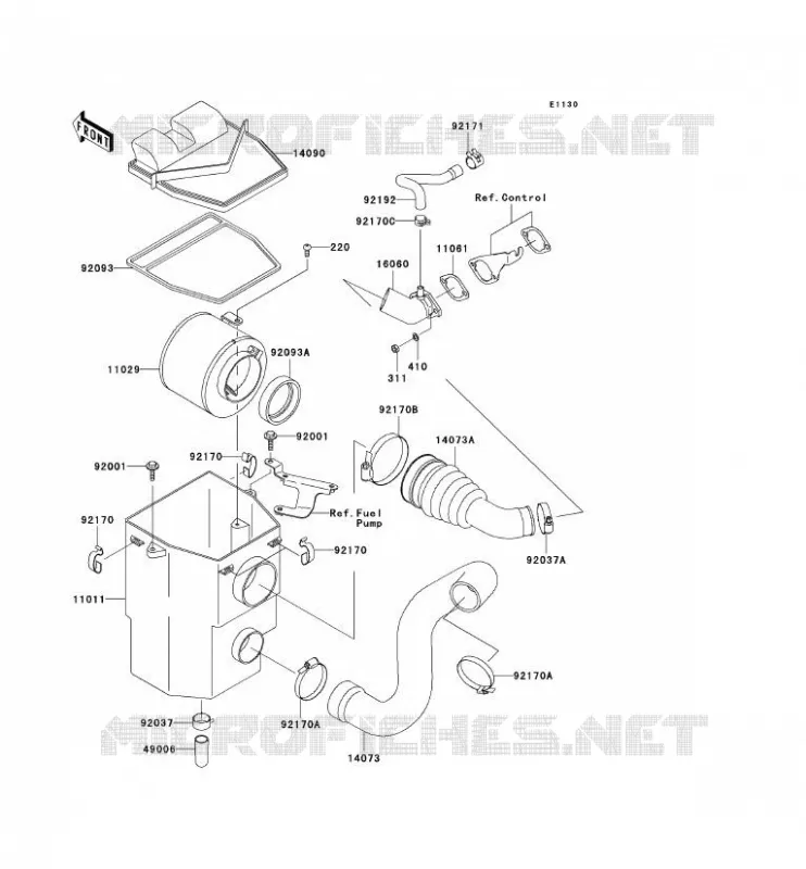 FILTRE A AIR Kawasaki SSV 400 2009 MULE 610 4X4  KAF400A9F