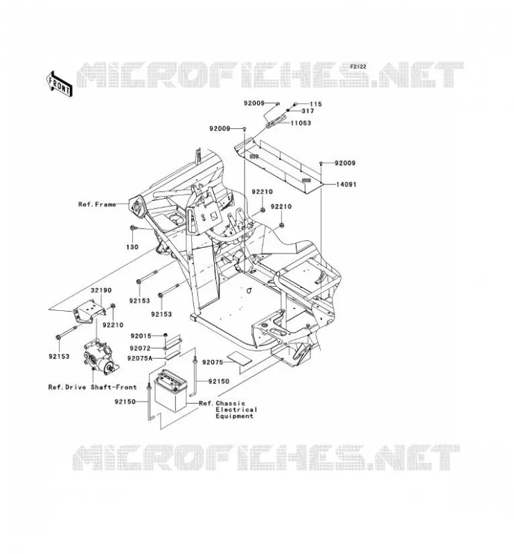 SUPPORT MOTEUR Kawasaki SSV 400 2009 MULE 610 4X4  KAF400A9F