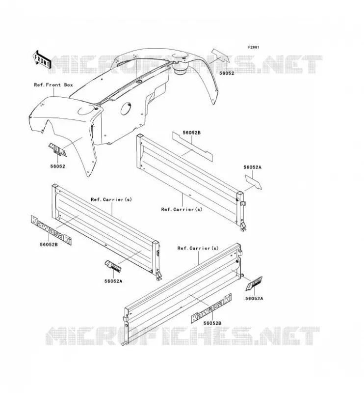 STICKER Kawasaki SSV 400 2010 MULE 610 4X4  KAF400AAF