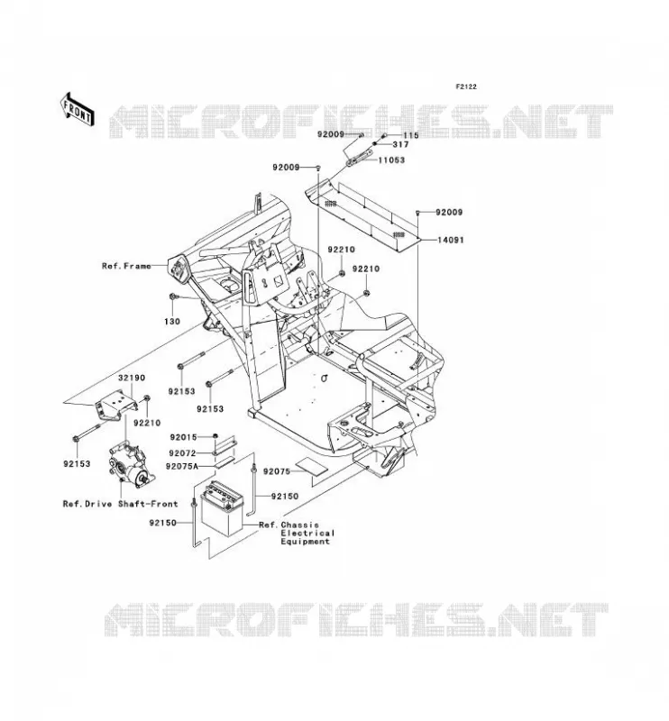 SUPPORT MOTEUR Kawasaki SSV 400 2010 MULE 610 4X4  KAF400AAF