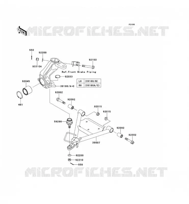 SUSPENSION Kawasaki SSV 400 2011 MULE 610 4X4  KAF400ABF